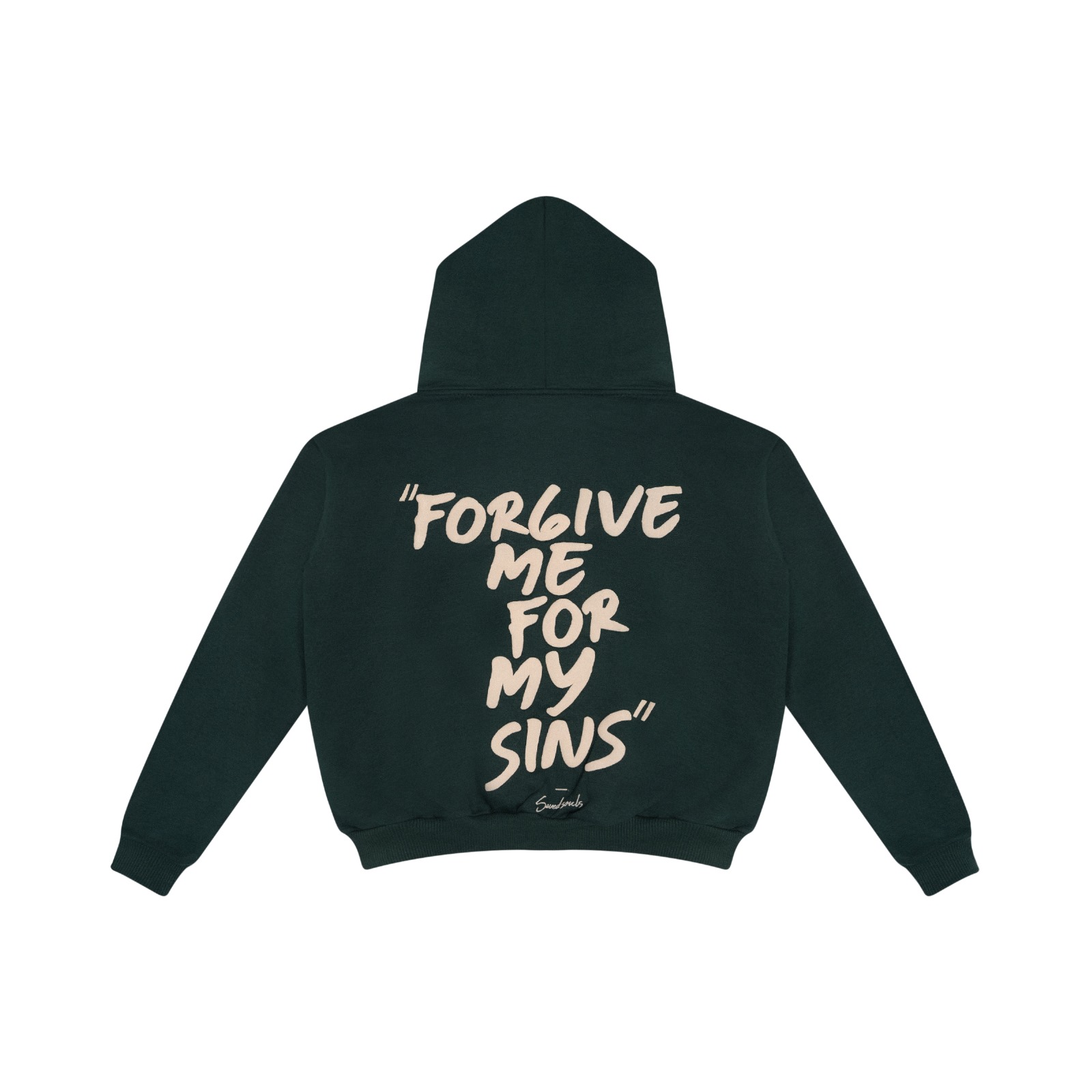 Forgive Me Hoodie - Green - Back - saved souls